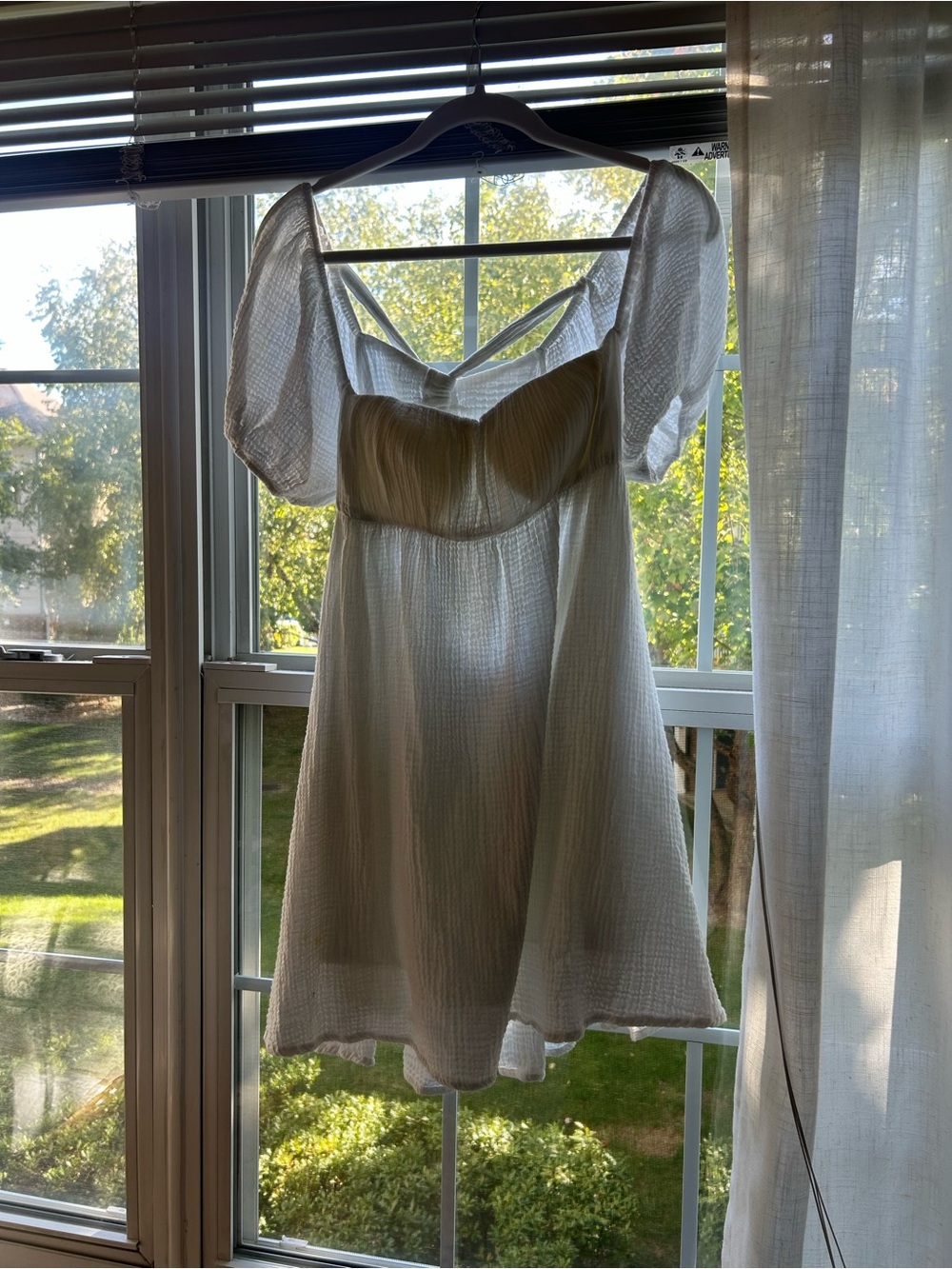 Princess Polly Ivory Puff-Sleeve Babydoll Chemise